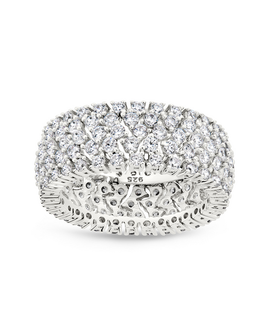 Sterling Silver Yvonne CZ Stacking Ring