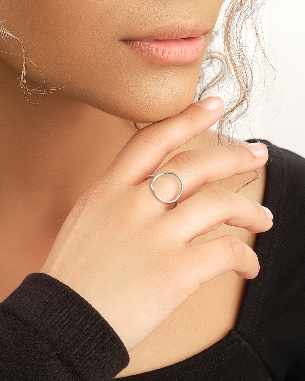 Sterling Silver Open Circle Ring