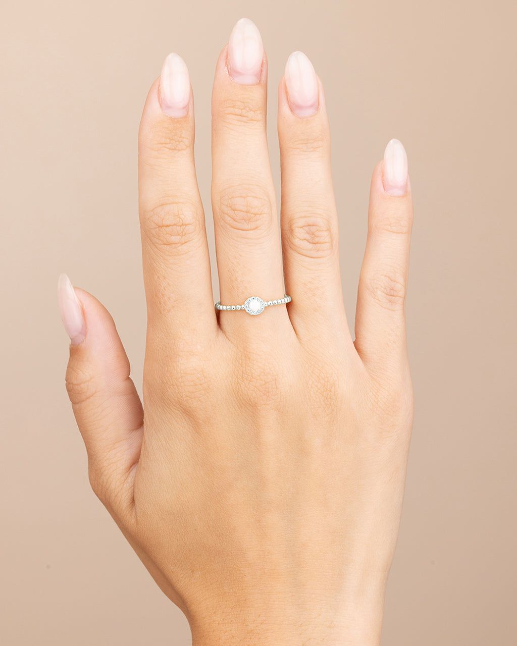 Sterling Silver Layla Opal Textured Ring