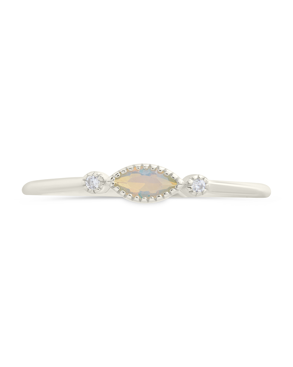 Sterling Silver Karina CZ Mother of Pearl Ring