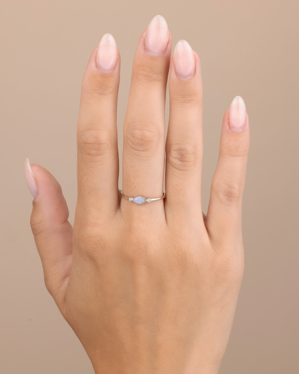 Sterling Silver Karina CZ Mother of Pearl Ring