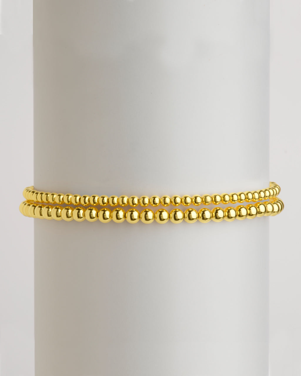 Sterling Silver Beaded Stretch Bracelet Sets