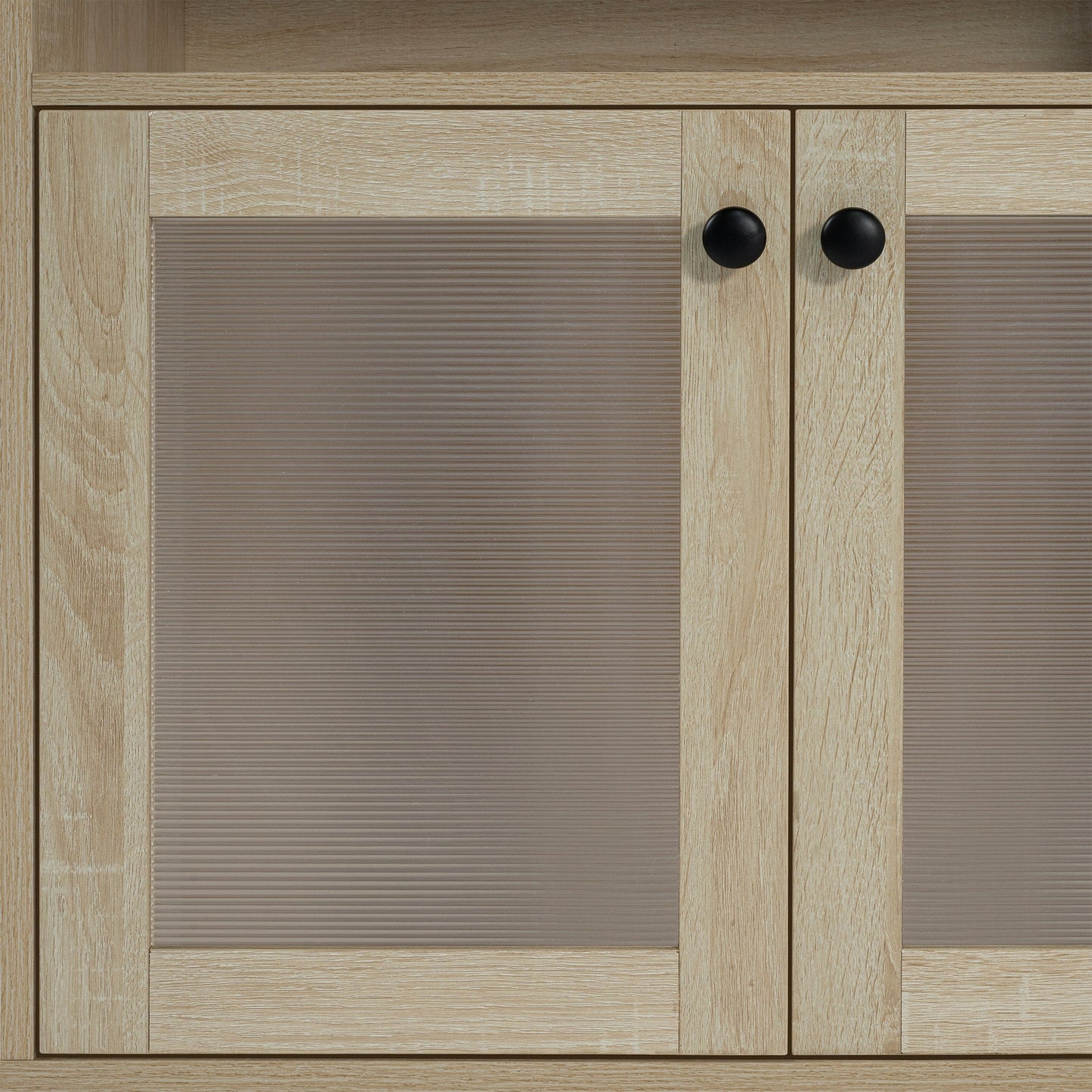 Evans 56 Inch Mid-Century Modern TV Stand with Open Shelves and Cabinets for Living Room, Bedroom