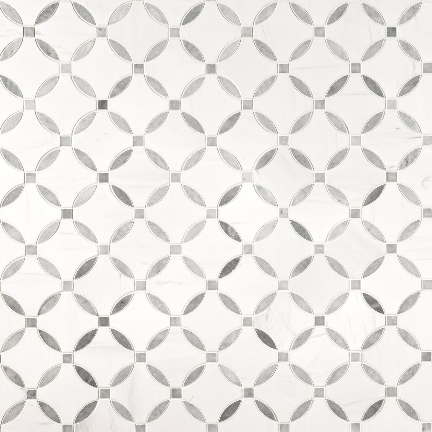 Bianco Dolomite Lola 10.25"x10.25" Polished Marble Mosaic Floor and Wall Tile - MSI Collection