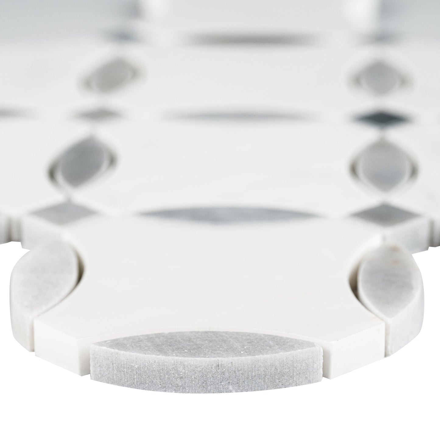 Bianco Dolomite Lola 10.25"x10.25" Polished Marble Mosaic Floor and Wall Tile - MSI Collection