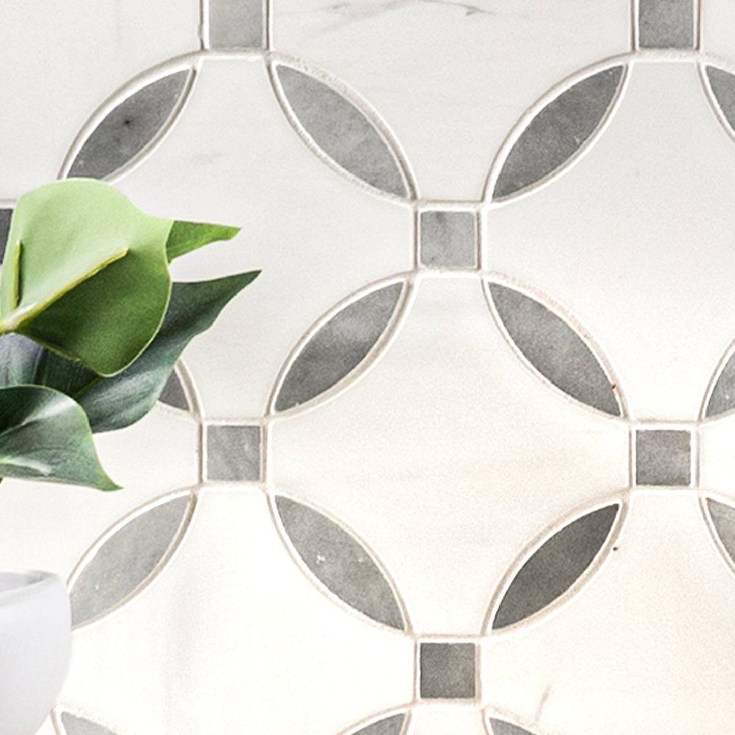 Bianco Dolomite Lola 10.25"x10.25" Polished Marble Mosaic Floor and Wall Tile - MSI Collection