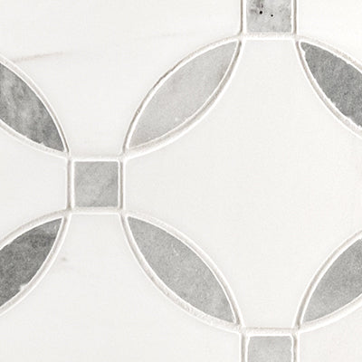 Bianco Dolomite Lola 10.25"x10.25" Polished Marble Mosaic Floor and Wall Tile - MSI Collection