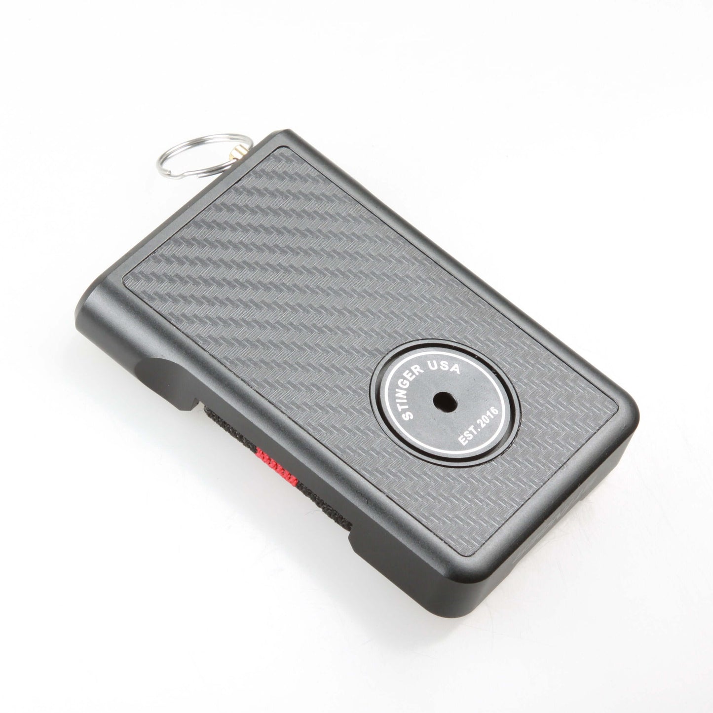 Stinger Minimalist Wallet, Card Holder, Safety Wallet with Personal Alarm, Multi-functional Tool, and Magnifier (Black Carbon Fiber)