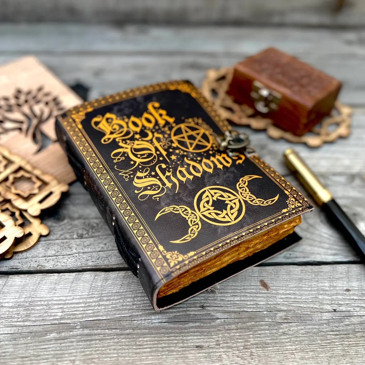 Leather Journal Blank Vintage Notebook