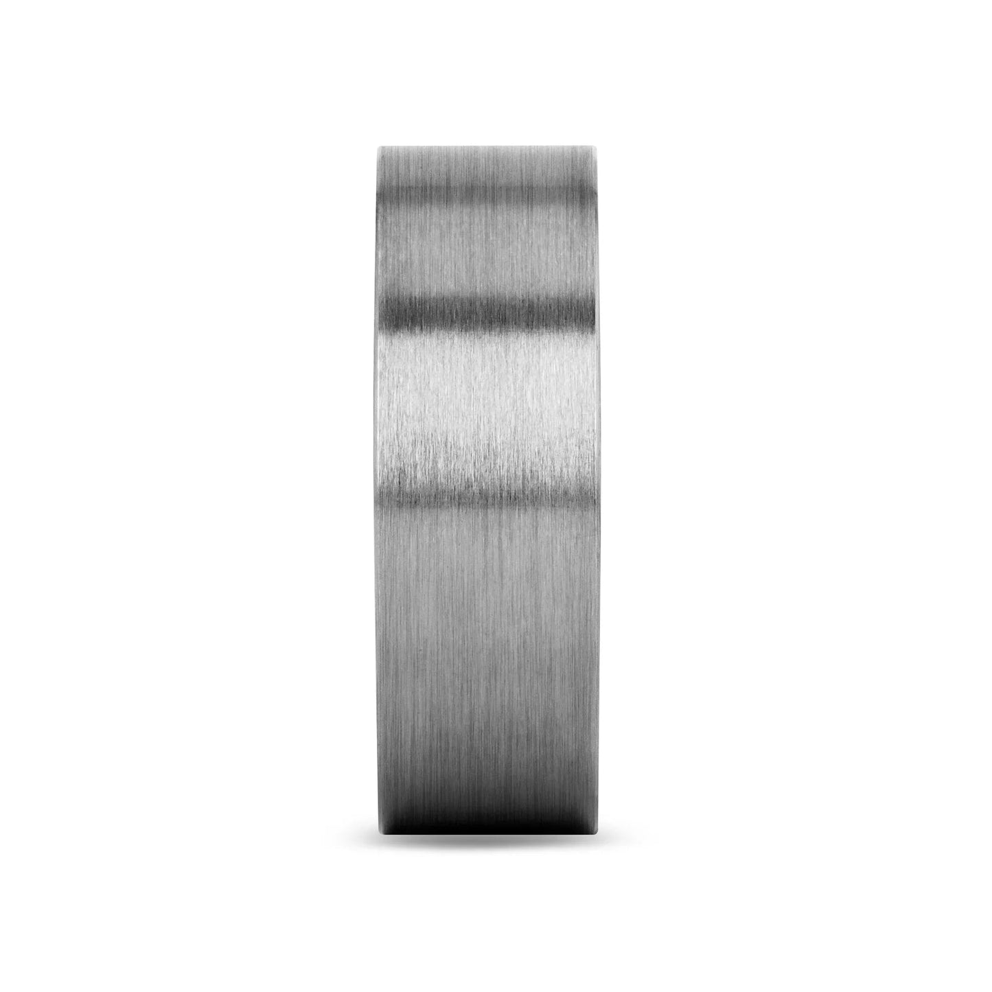 SOLAR Flat Profile Brushed Finish Men’s Titanium Wedding Band – 6mm & 8mm