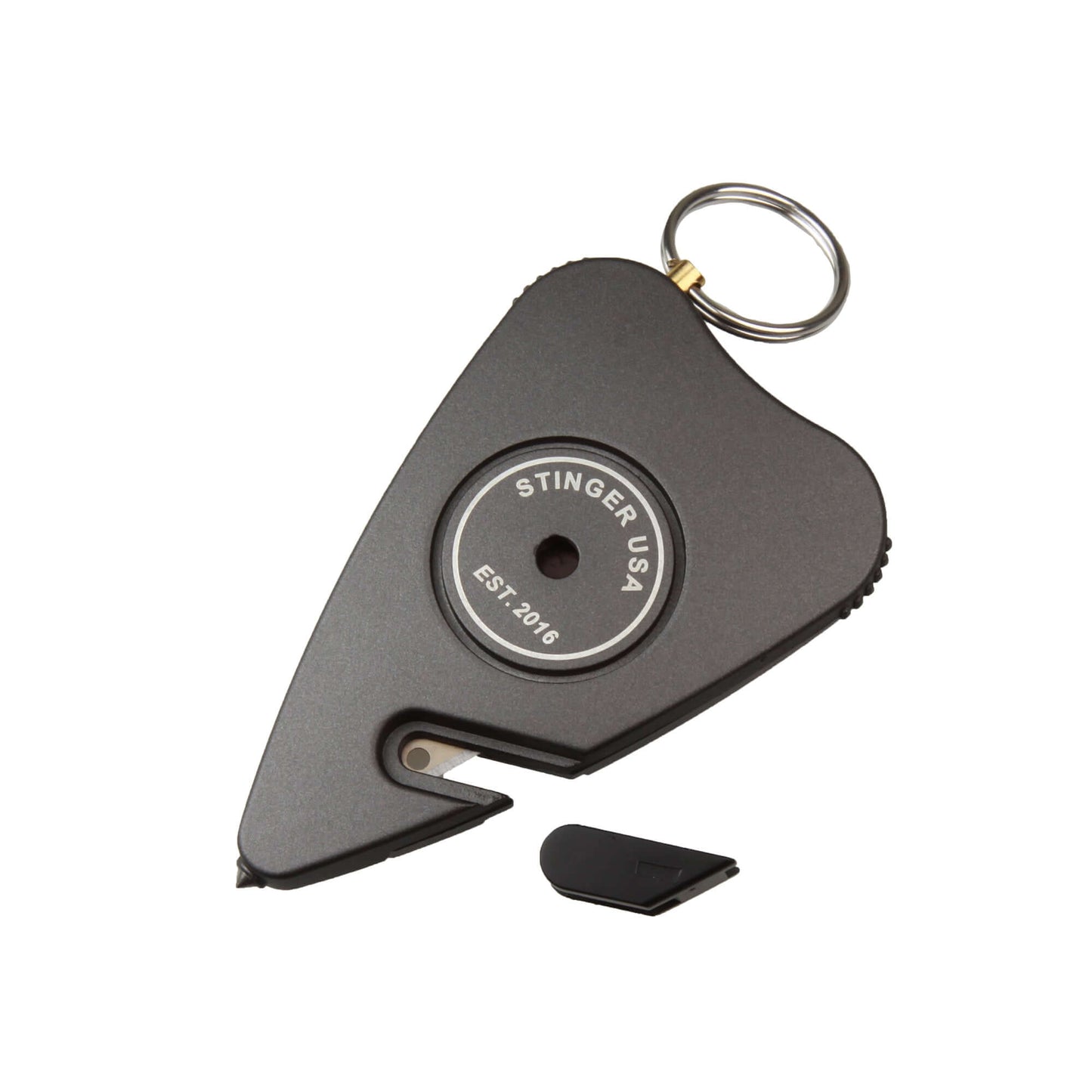 Stinger Stay Away Personal Safety Alarm Keychain Emergency Tool: Siren Alarm, Seat Belt Cutter, Glass Breaker (Pink Rose)