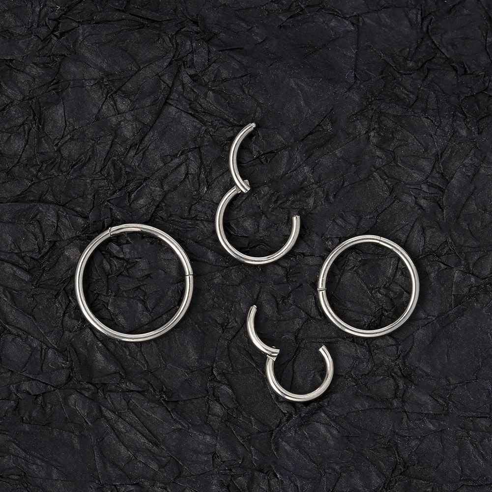 16G Hinged Segment Titanium Septum Ring