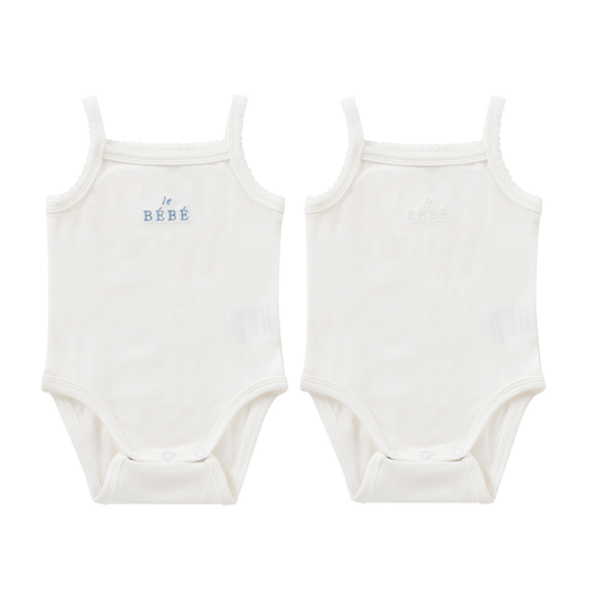 Kipp Baby Blue Bebe Onesies Set of 2