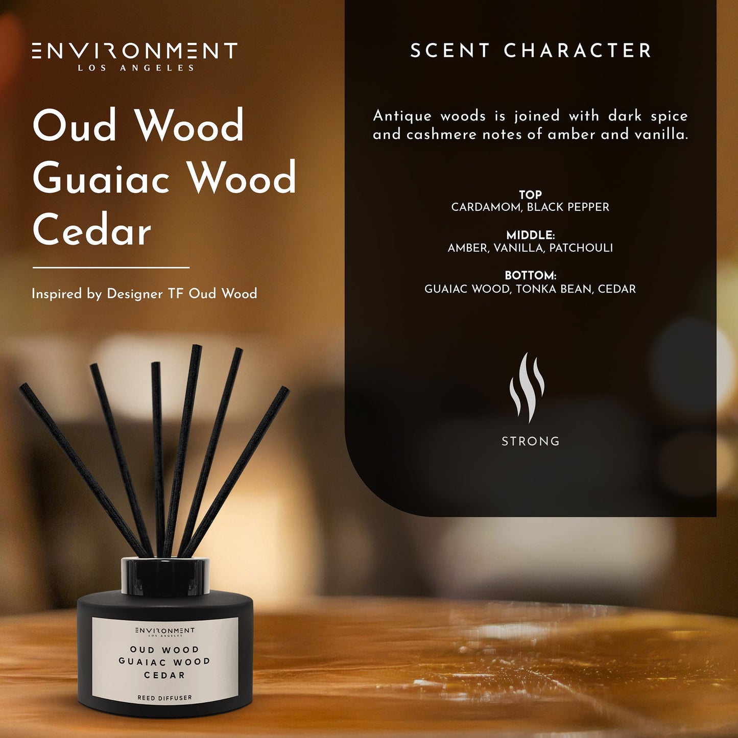 Oud Wood | Guaiac Wood | Cedar Diffuser (Inspired by Tom Ford Oud Wood®)