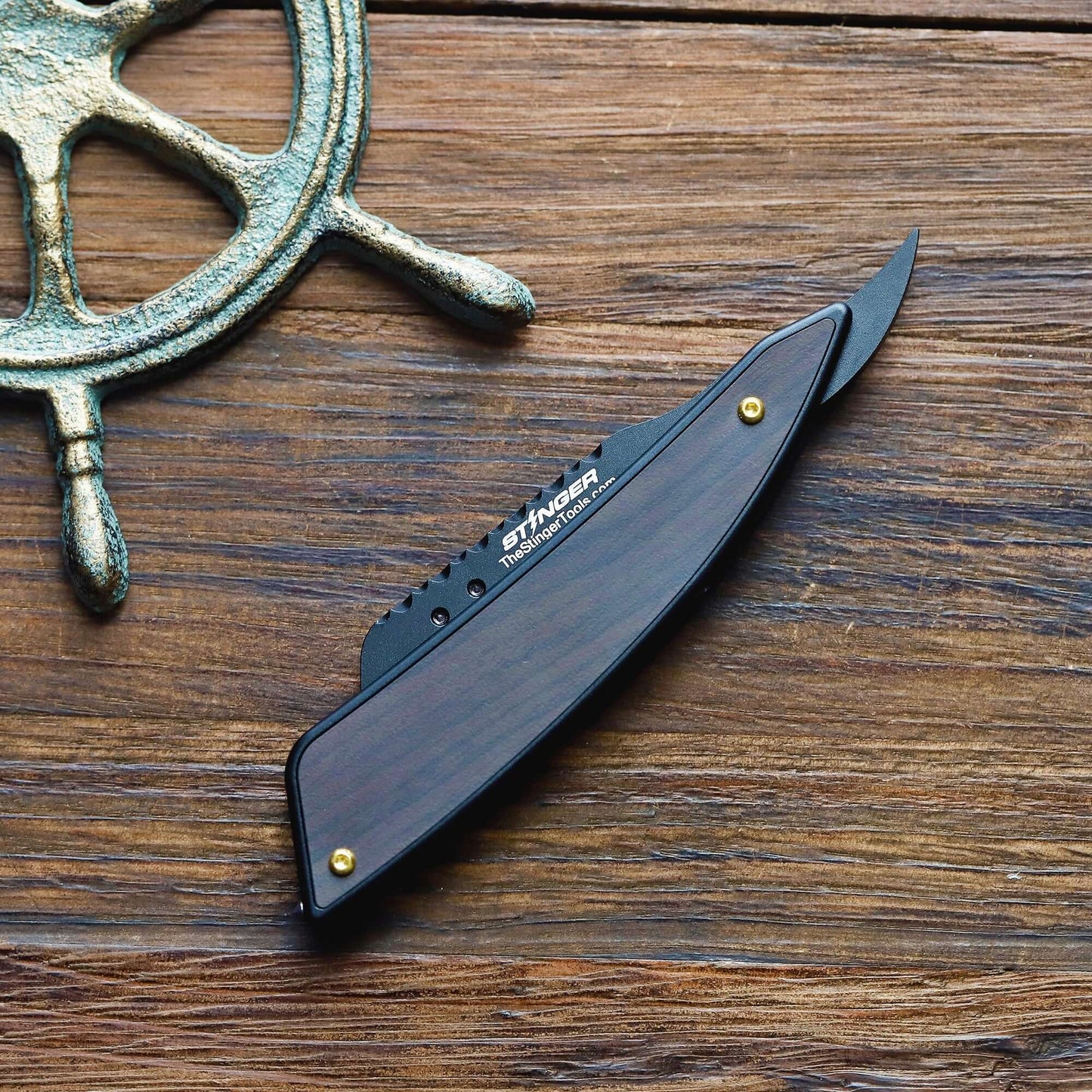 Comb: Stinger Vintage Straight Razor Style Comb, Hair Comb, Beard Comb, Grooming Comb, EDC
