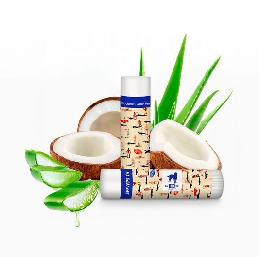 2 x COCONUT & ALOE VERA  BALM / SPF 15 - Lip Balm NEW