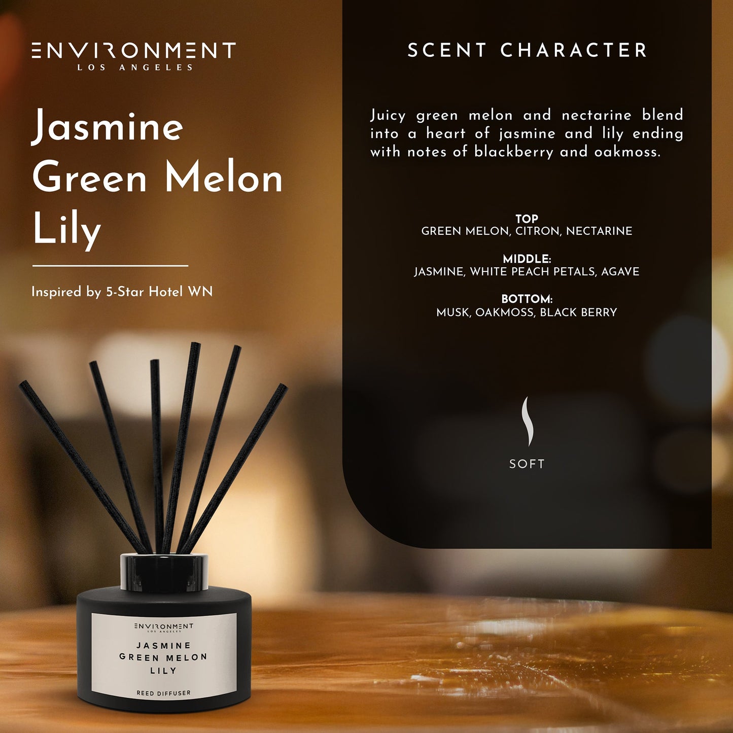 Jasmine | Green Melon | Lily Diffuser (Inspired by The Wynn Hotel®)