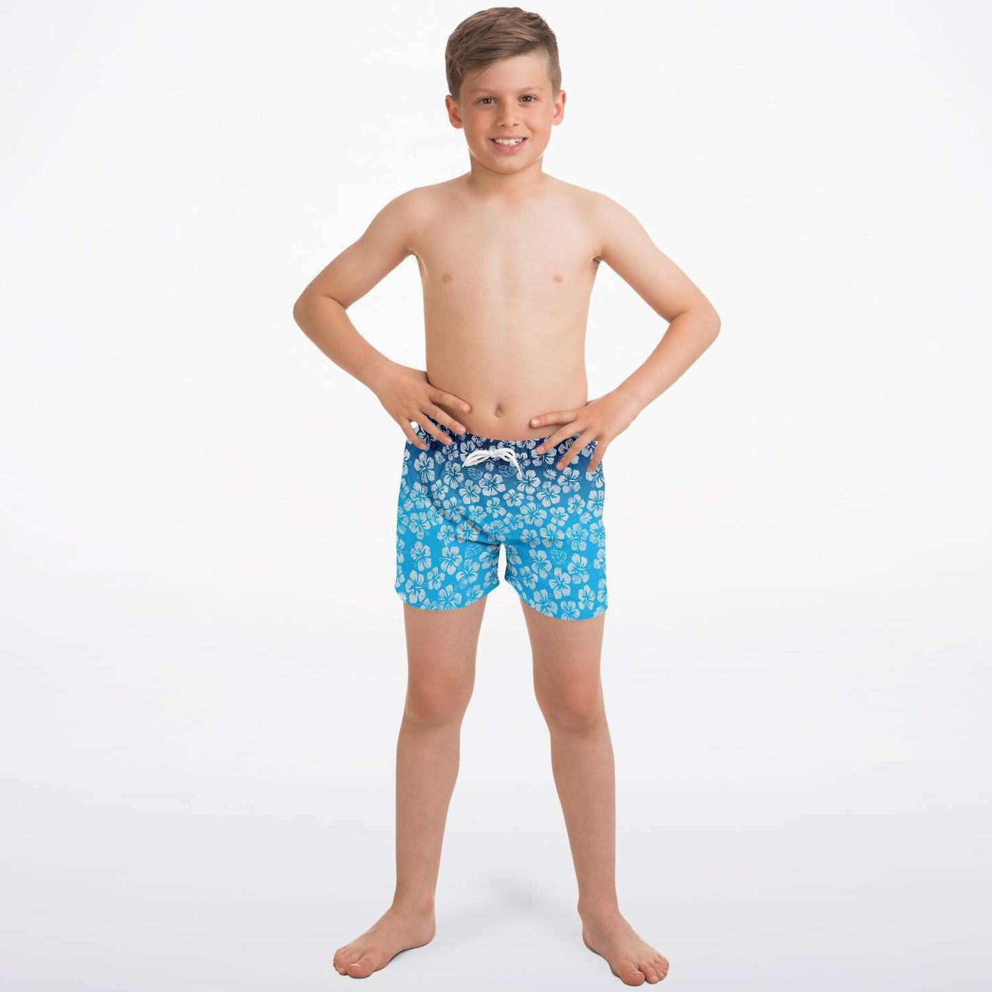 Alaska Libertarian Hawaiian Kids Swim Trunks - With Igloos and Porcupines