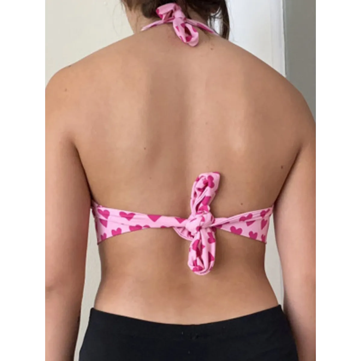 Heart Lace Up Bralette Camisole