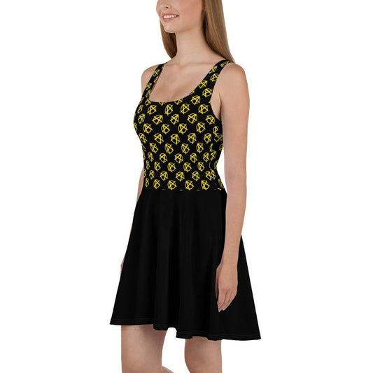 Ancap Anarchy Skater Dress (Black)