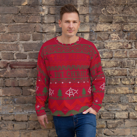 AnarchoChristian No King but Christ Unisex Ugly Christmas Sweater