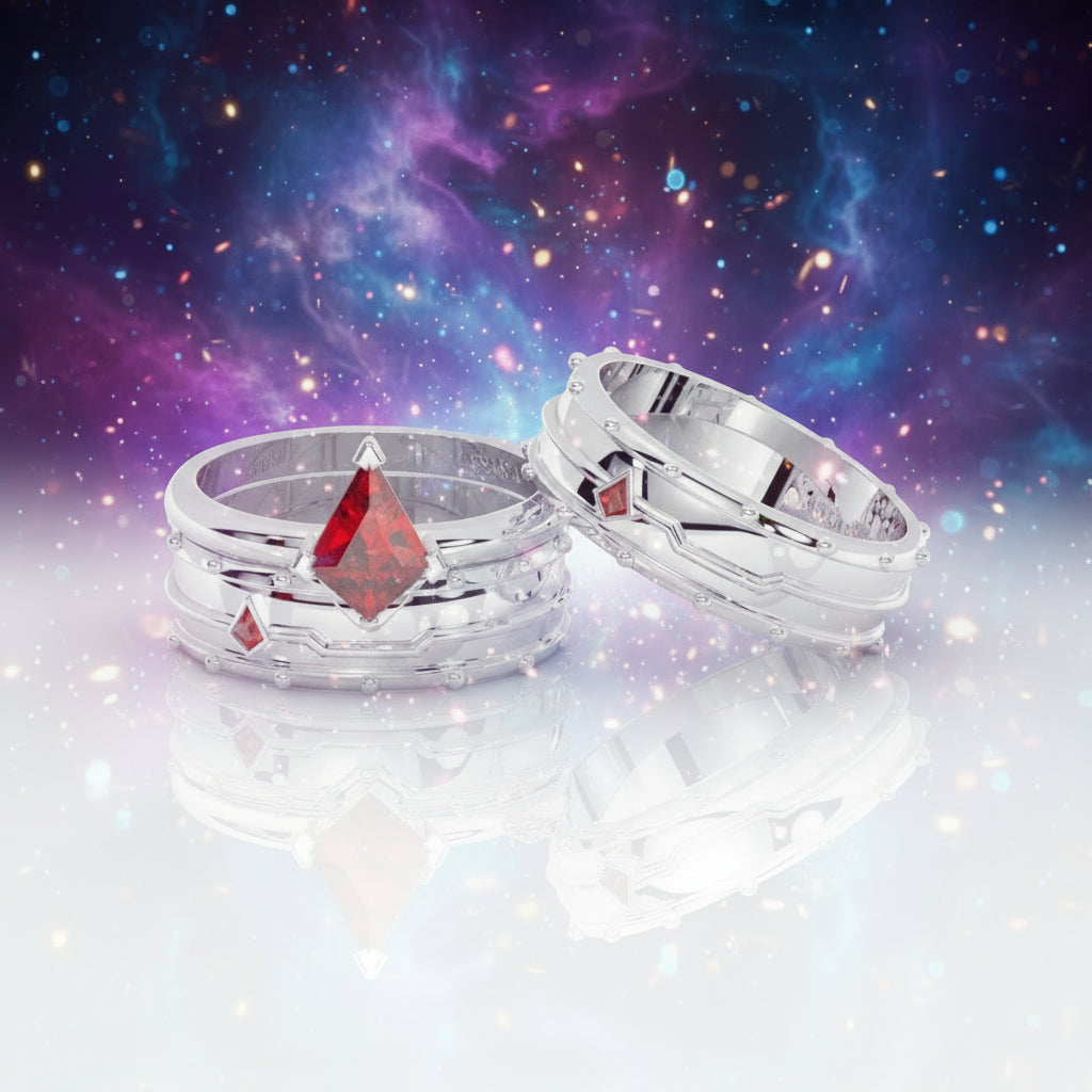 Assasin's Promise Ring Band (Unisex)- 14k Yellow Gold Video Game Inspired Rings