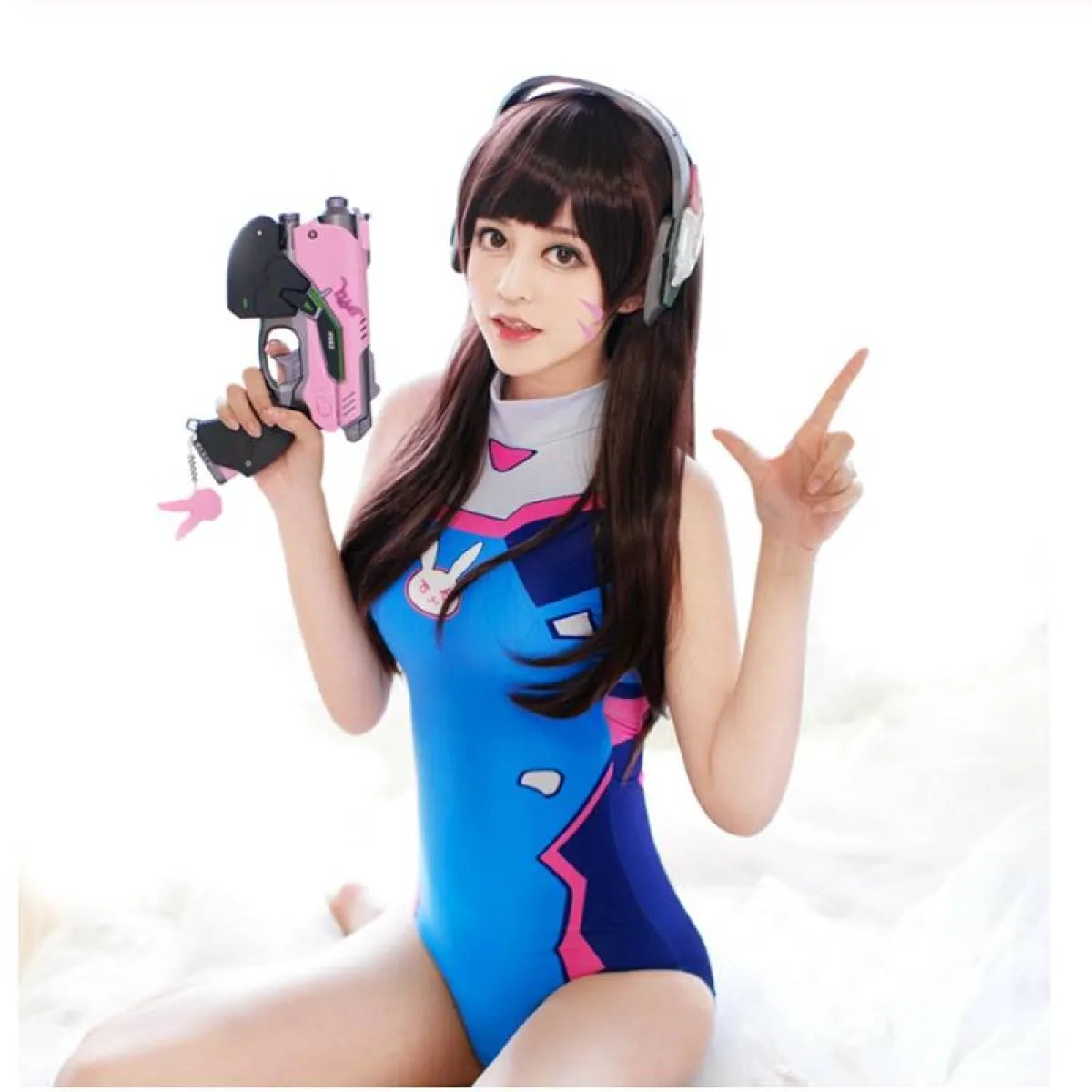 D.VA, Mercy, Asuka Cosplay Swimsuit