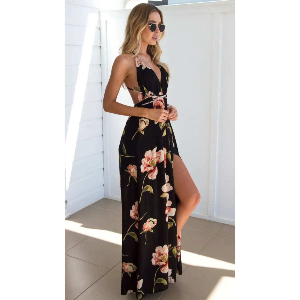 Backless Long Summer Dress