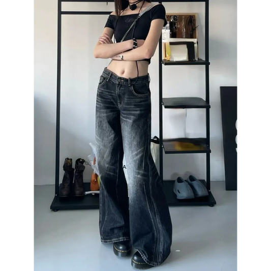 Baggy Y2K Jeans – Grunge Gothic High Street Denim