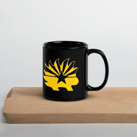 Arizona Libertarian Party Porcupine Black Glossy Mug