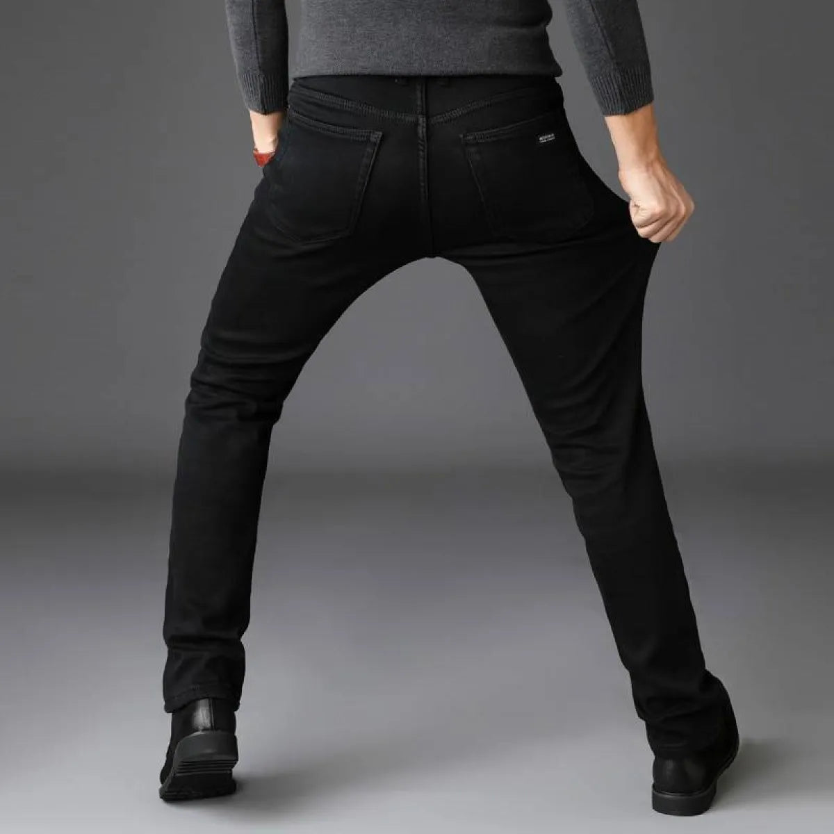 Men's Black Straight Pants