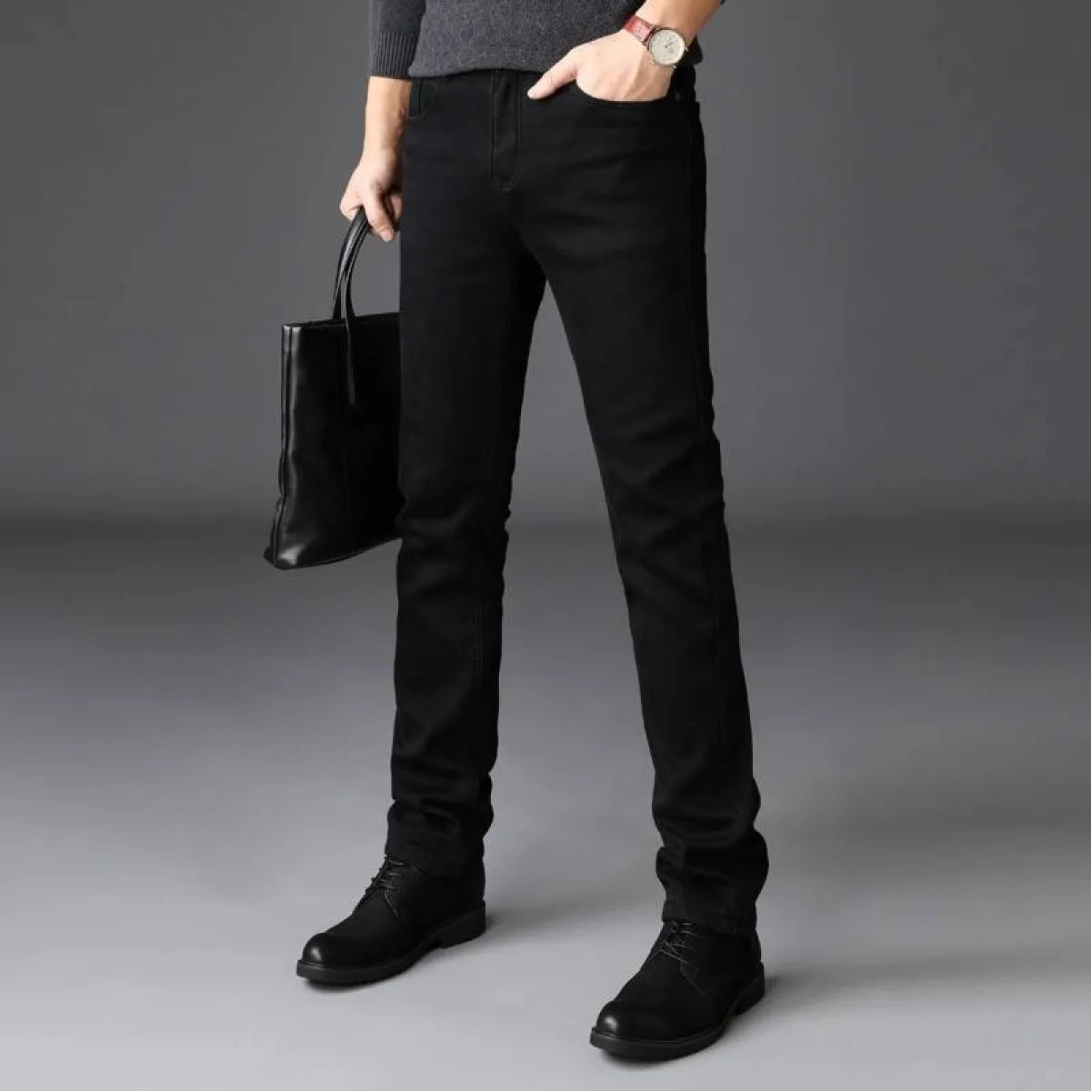 Men's Black Straight Pants