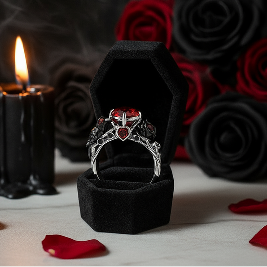 Black Crow- 1.25 Carat Diamond Gothic Wedding Ring