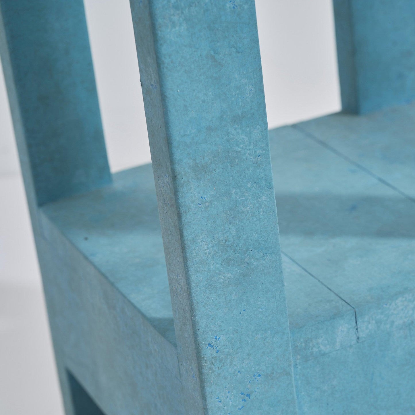 Blue Rectangle Wood Side Table