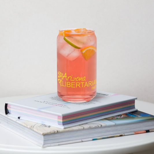 Arizona Libertarian Party Porcupine Can-shaped glass