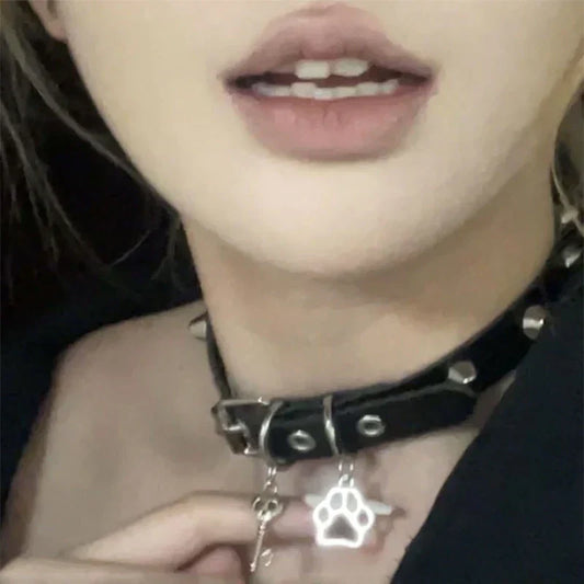 Grunge Cat Claw Choker Necklace