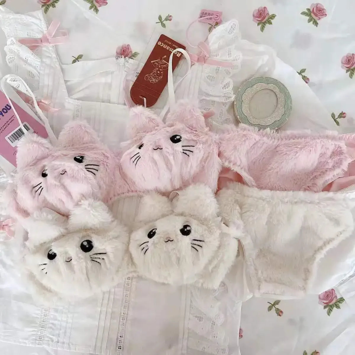 Harajuku Kawaii Fashion Fluffy Cat Lingerie Set