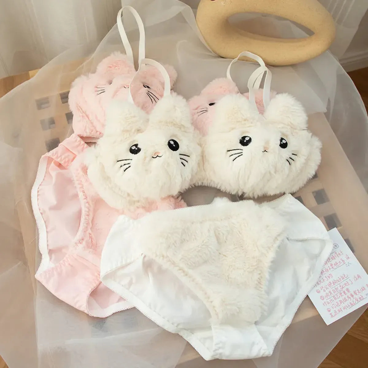 Harajuku Kawaii Fashion Fluffy Cat Lingerie Set