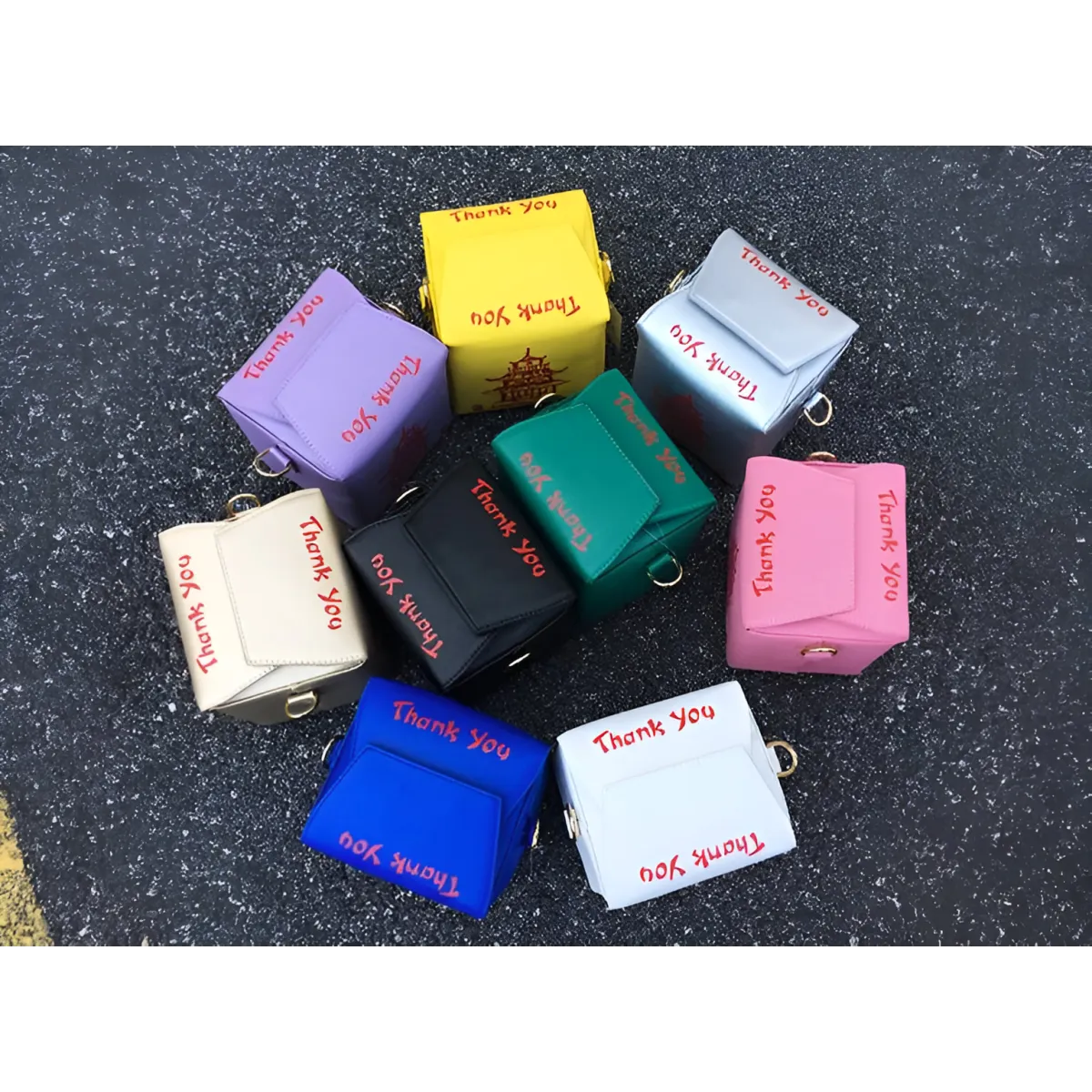 Chinese Takeout Box Chain Bag