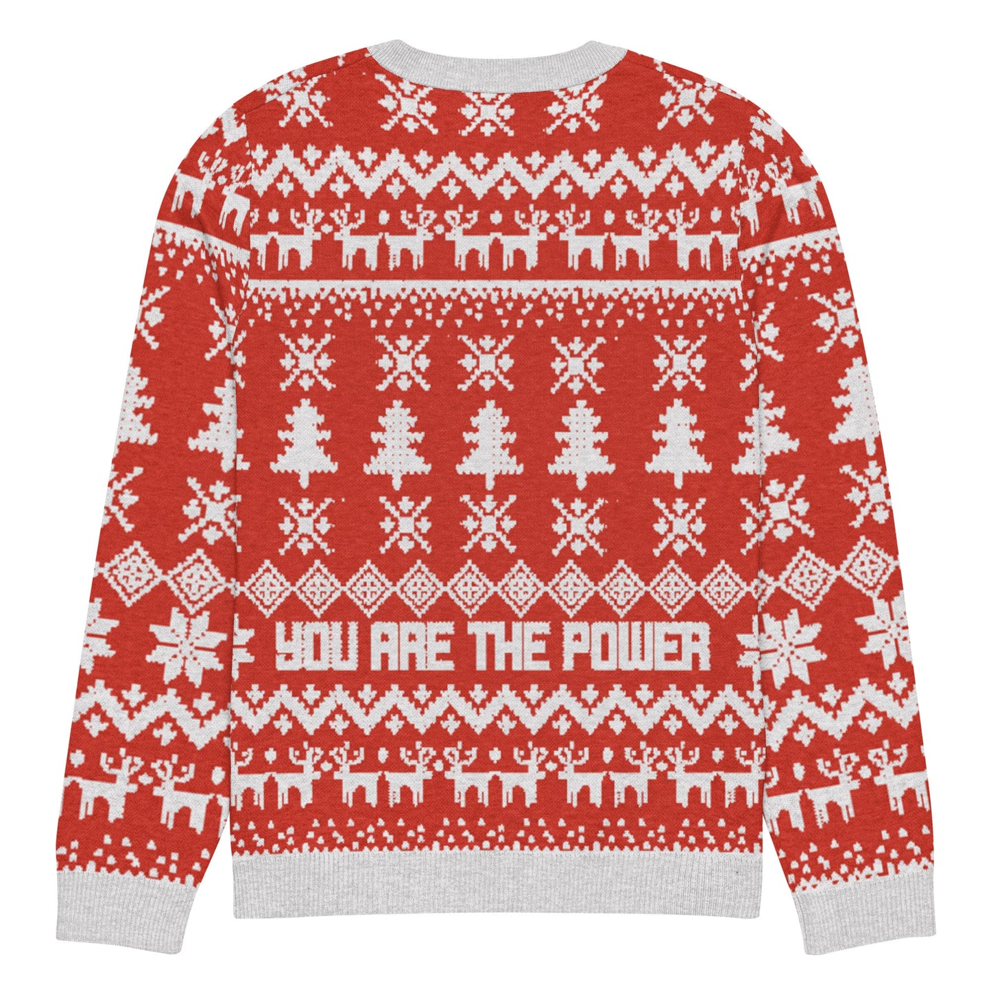 Vote No on Everything Knitted crew neck sweater