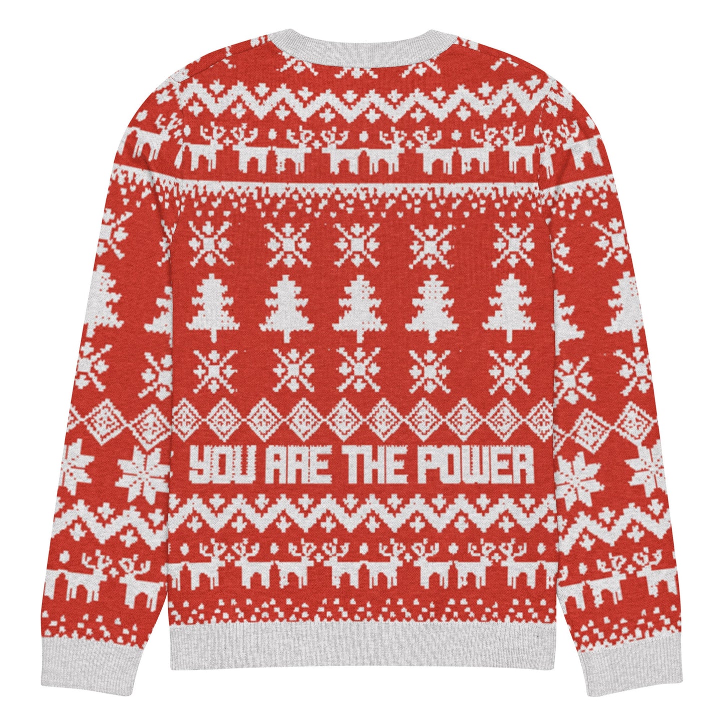 Vote No on Everything Knitted crew neck sweater