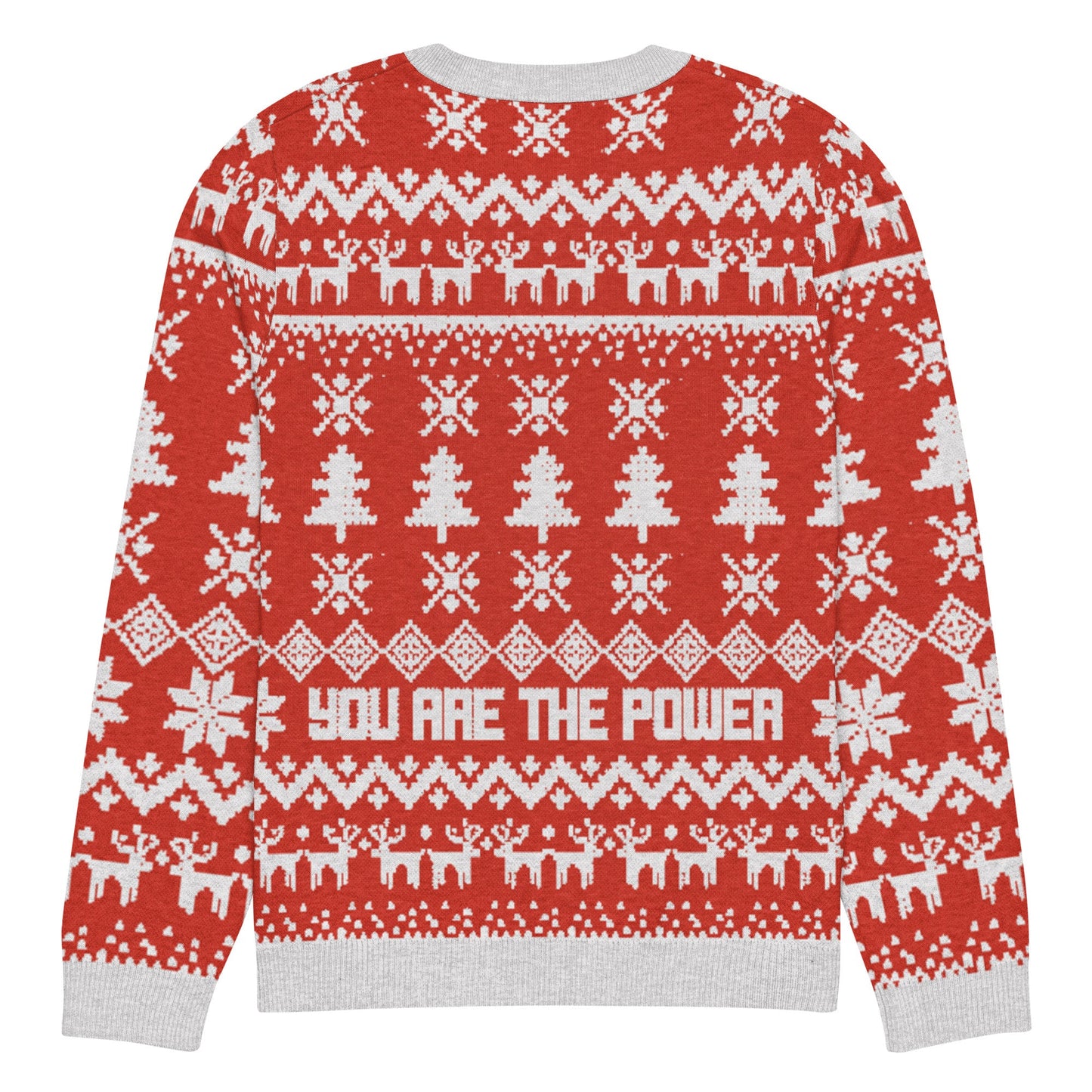 Vote No on Everything Knitted crew neck sweater