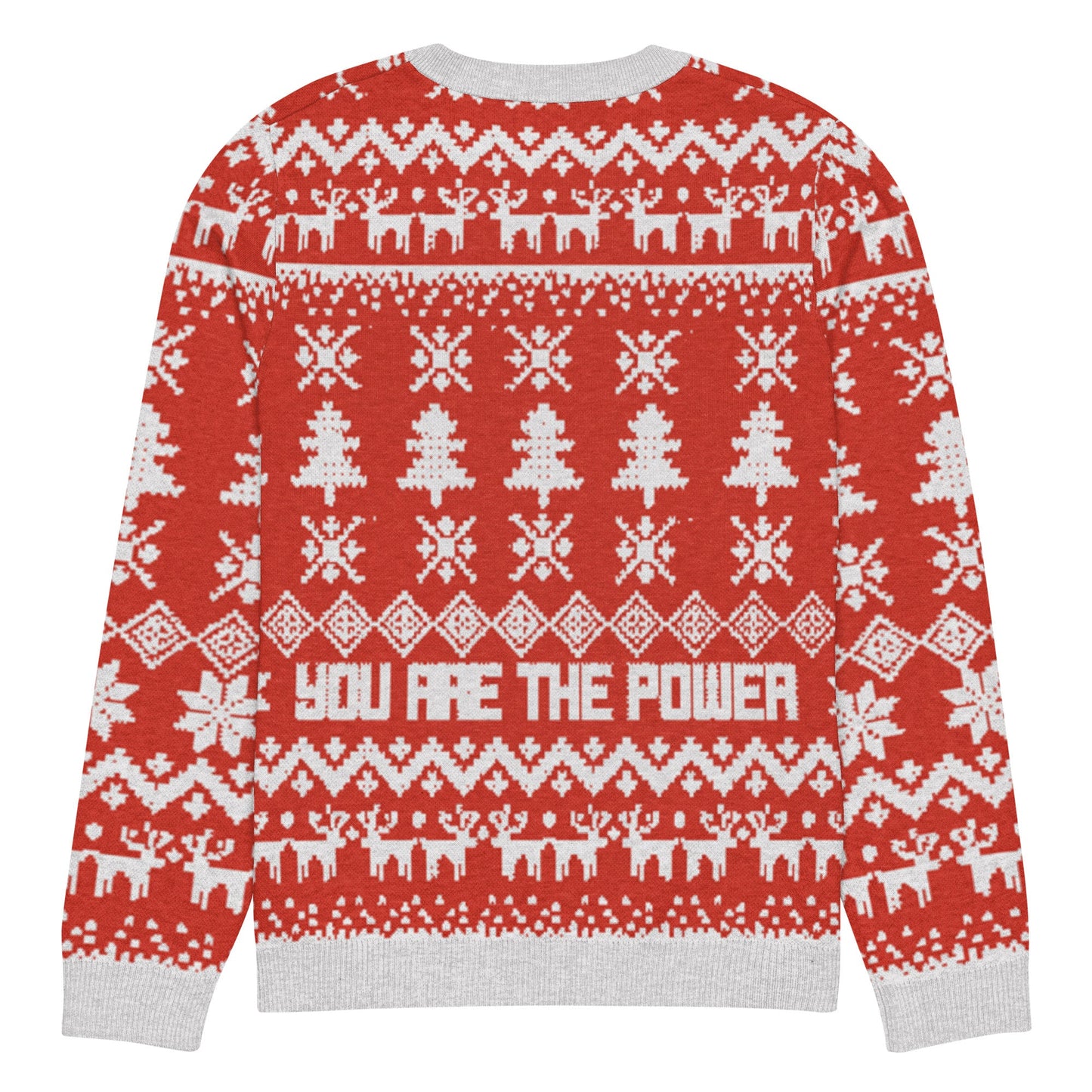 Vote No on Everything Knitted crew neck sweater