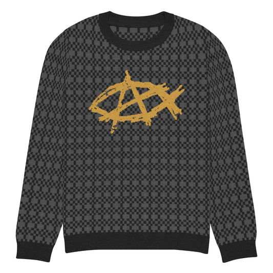 AnarchoChristian Knitted crew neck sweater