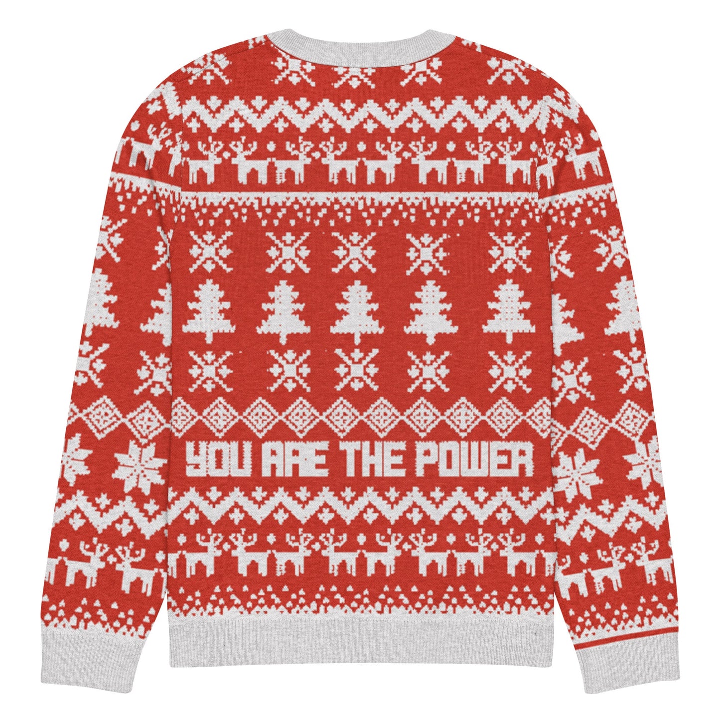 Vote No on Everything Knitted crew neck sweater