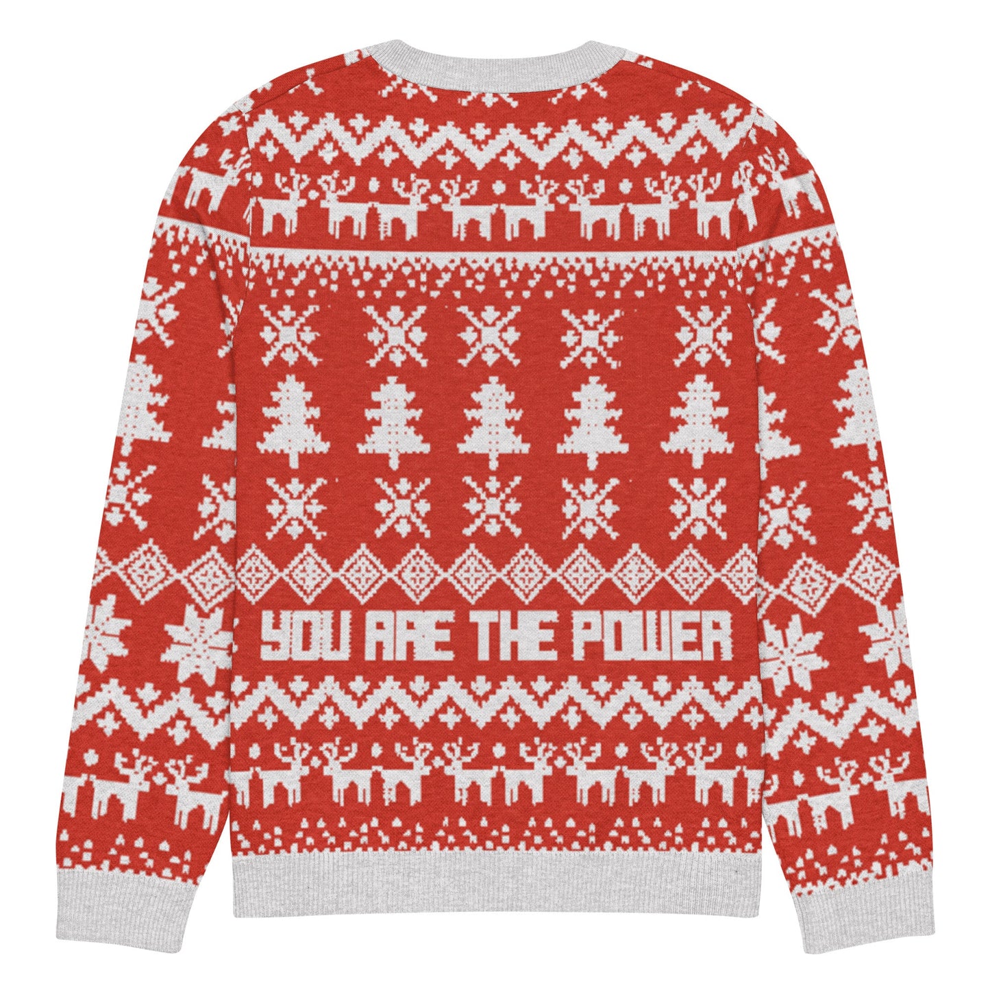 Vote No on Everything Knitted crew neck sweater