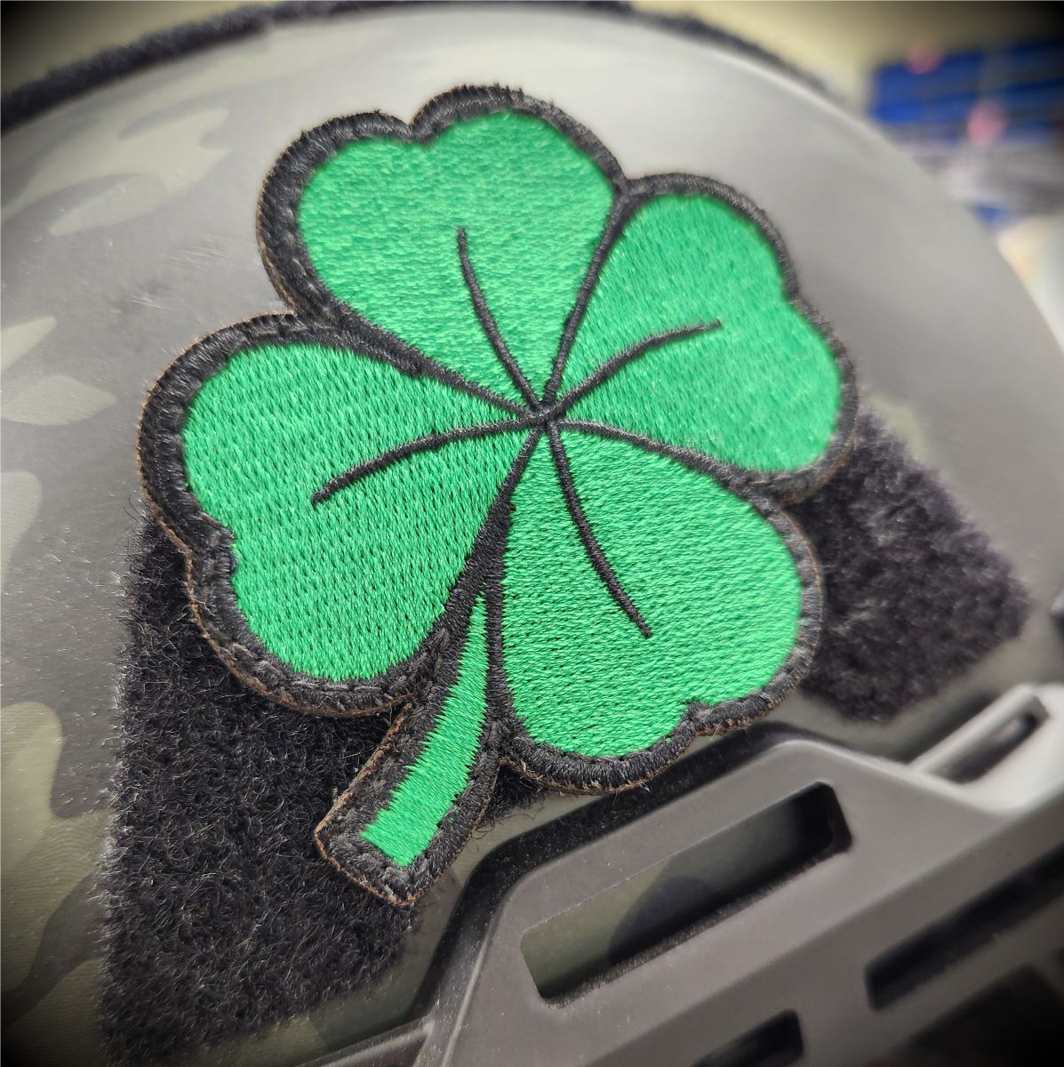 Shamrock Four Leaf Clover Embroidered Cut to Shape - 2.5x2.5 Patch - Luck of the Irish