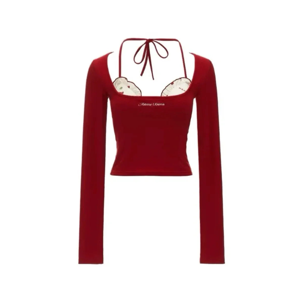 Coquette Balletcore Crop Top – 2000s Aesthetic Two-Piece Tee