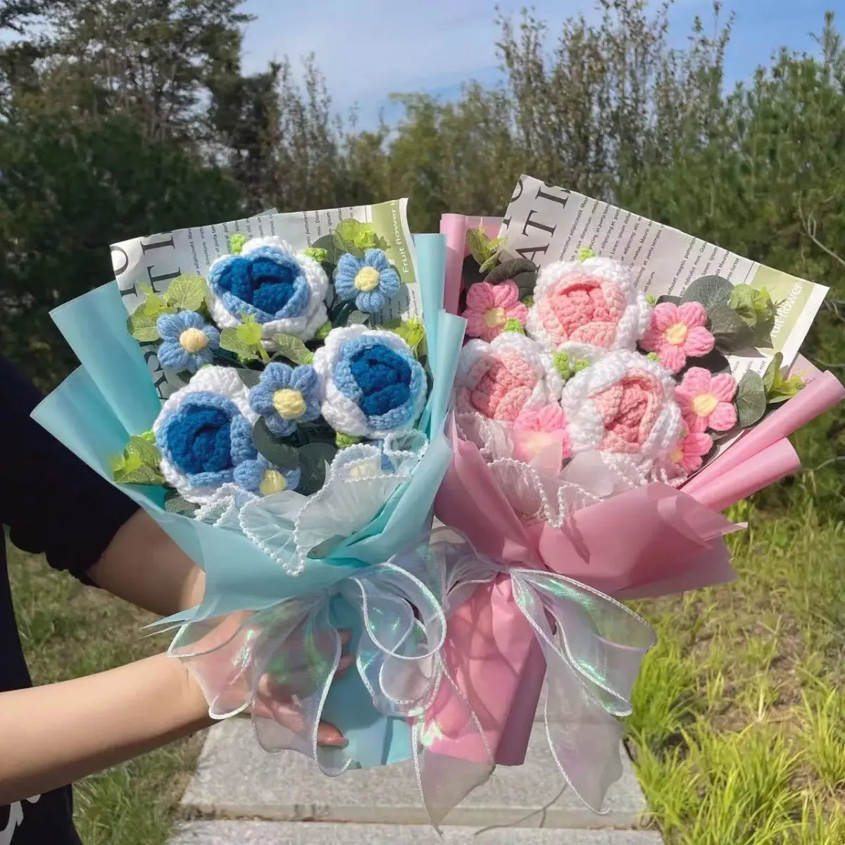 Crochet Sunflower Bouquet – Handmade Knit Gift for Graduation