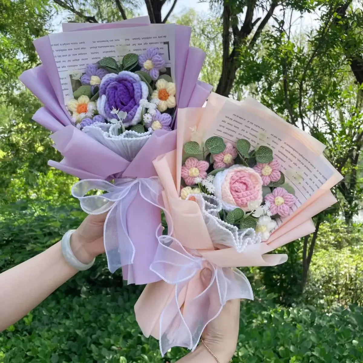 Crochet Sunflower Bouquet – Handmade Knit Gift for Graduation